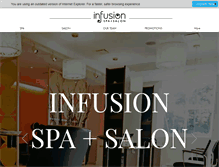 Tablet Screenshot of infusionspasalon.com
